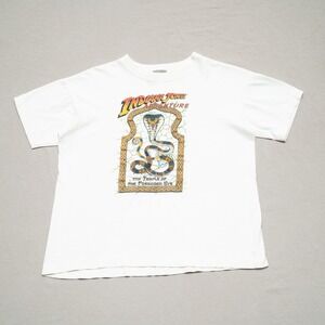 Vintage 90s Boxy Indiana Jones Adventure Temple of Forbidden Eye Shirt Adult M